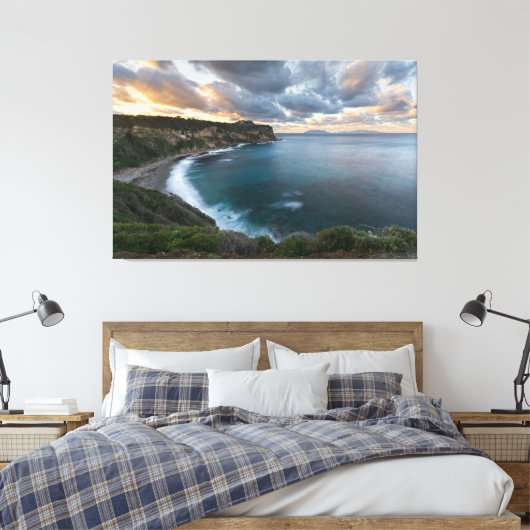 Sunset Over Cliffs, a stunning Canvas Afdruk (Insitu (Slaapkamer))