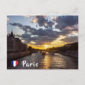 Sunset over Conciergerie - Parijs, Frankrijk Briefkaart (Voorkant)