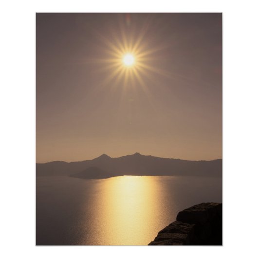 Sunset over Crater Lake Perfect Poster (Voorkant)