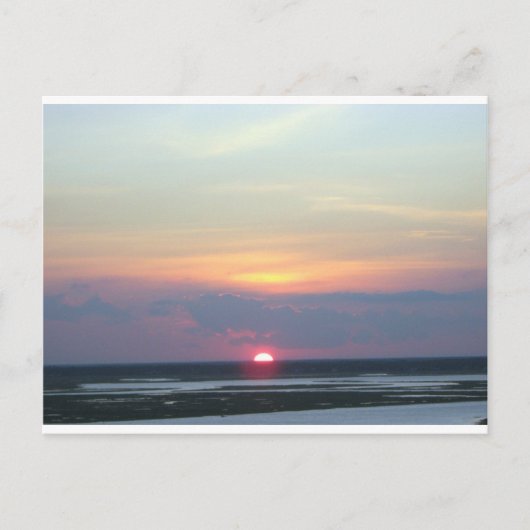 Sunset Over de baai in Margate, NJ Briefkaart (Voorkant)