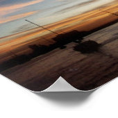 Sunset over de baai van La Paz Poster (Hoek)