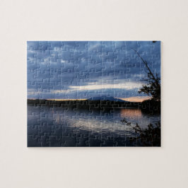 Sunset Over de berg Katahdin Millinocket Lake Main Legpuzzel