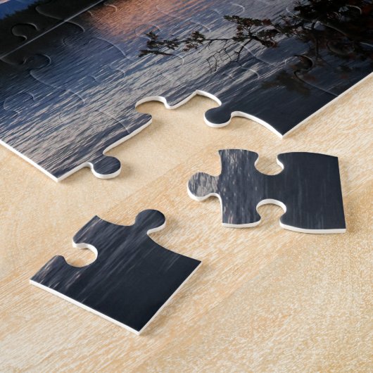 Sunset Over de berg Katahdin Millinocket Lake Main Legpuzzel (Zijkant)