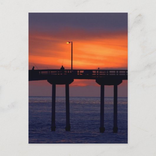 Sunset over de brug briefkaart (Voorkant)