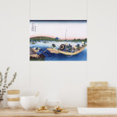 Sunset over de brug van Ryogoku Poster (Keuken)