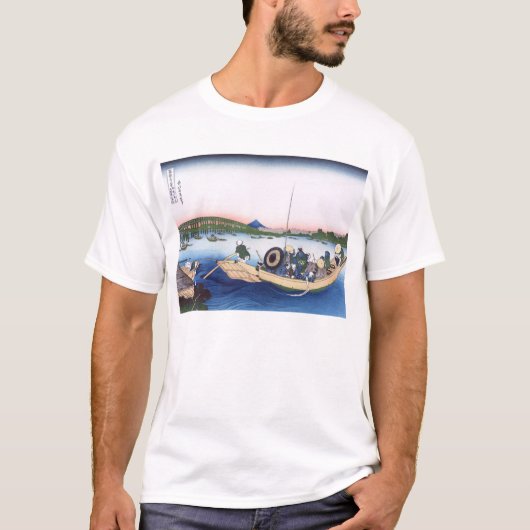 Sunset over de brug van Ryogoku T-shirt (Voorkant)