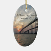Sunset over de Chesapeake Bay Bridge Keramisch Ornament (Rechts)