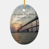Sunset over de Chesapeake Bay Bridge Keramisch Ornament (Voorkant)