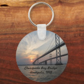 Sunset over de Chesapeake Bay Bridge Sleutelhanger (Voorkant)