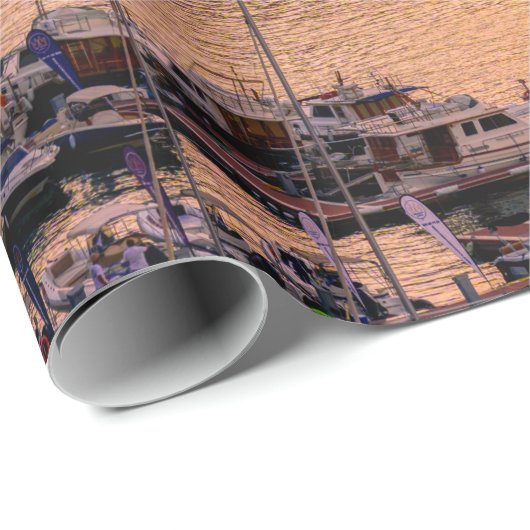 Sunset over de haven van Mahon - Menorca, Spanje Cadeaupapier (Rol Hoek)