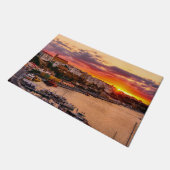 Sunset over de haven van Mahon - Menorca, Spanje Deurmat (Schuin)