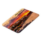 Sunset over de haven van Mahon - Menorca, Spanje Magneet (Linkerzijde)