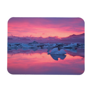 Sunset Over de Jokulsarlon Glacier Lagoon Magneet