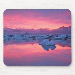 Sunset Over de Jokulsarlon Glacier Lagoon Muismat