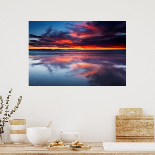 Sunset over de Kanaaleilanden, CA Poster (Keuken)