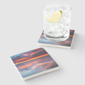 Sunset over de Kanaaleilanden, CA Stenen Onderzetter (Zijkant)