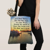 SUNSET OVER DE LAKE JEREMIAH 29:11 SCRIPTURE TOTE BAG (Dichtbij)