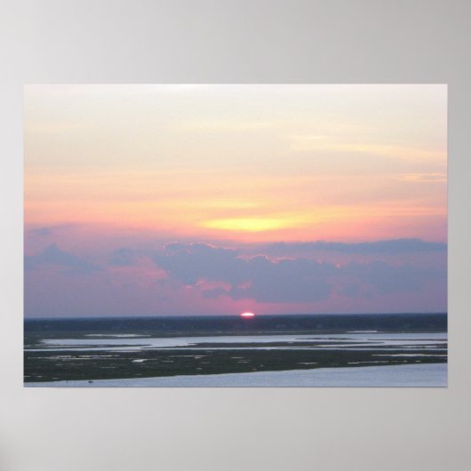 Sunset Over de Margate NJ-baai Poster (Voorkant)