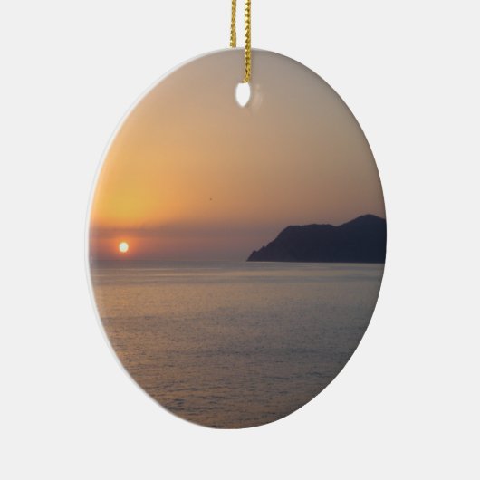 Sunset over de Middellandse Zee Keramisch Ornament (Rechts)