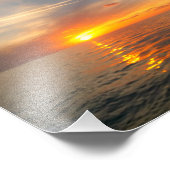 Sunset over de oceaan foto afdruk