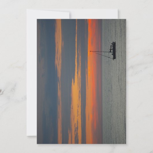 Sunset over de oceaan kaart (Voorkant)