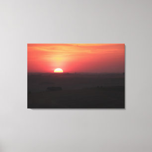Sunset over de Palouse Canvas Afdruk