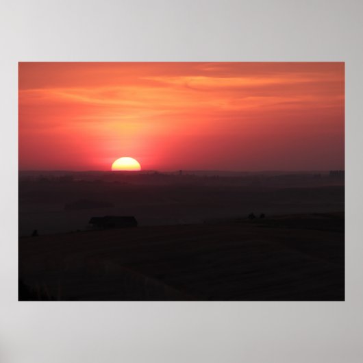 Sunset over de Palouse Poster (Voorkant)