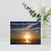 Sunset over de Patuxent-rivier, Solomons-eiland Briefkaart (Staand voorkant)