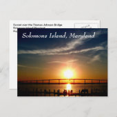 Sunset over de Patuxent-rivier, Solomons-eiland Briefkaart (Voorkant / Achterkant)