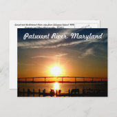 Sunset over de Patuxent-rivier, Solomons-eiland Briefkaart (Voorkant / Achterkant)