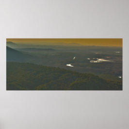 Sunset over de Petit Jean River Valley, Arkansas Poster