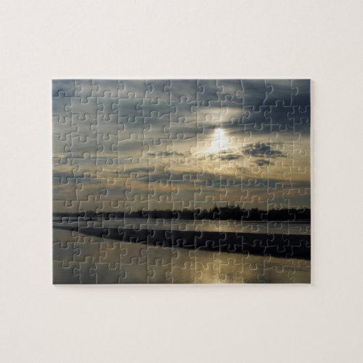 Sunset over de rivier legpuzzel (Horizontaal)
