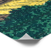 Sunset Over de Ryogoku, door Katsushika Hokusai Poster (Hoek)