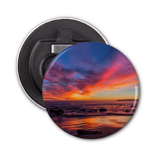 Sunset over de Stille Oceaan van Coronado 2 Button Flesopener (Voorkant)