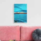 Sunset over de Tappan Zee Bridge New York Canvas Afdruk (Insitu (Woonkamer))