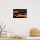 Sunset over de Walkway op de Hudson-brug Poster (Keuken)
