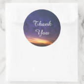 Sunset Over de woestijn Dank je Ronde Sticker (Tas)