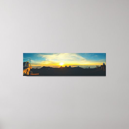 Sunset over de wolken canvas afdruk (Voorkant)