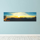 Sunset over de wolken canvas afdruk (Insitu (Houten vloer))