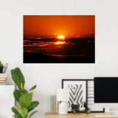 Sunset over de wolken poster (Thuiskantoor)