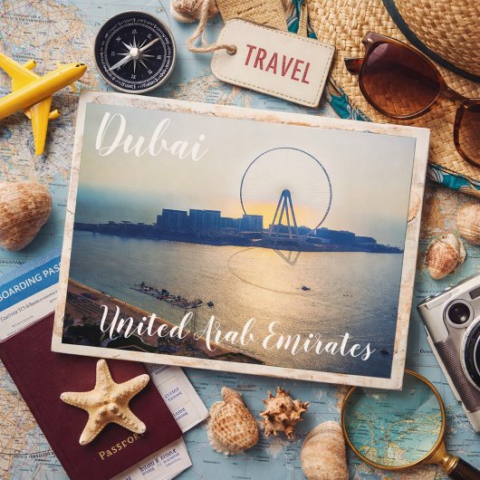 Sunset Over Dubai – City of Wonders Briefkaart