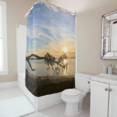 Sunset Over East Bay Douchegordijn (In situ)