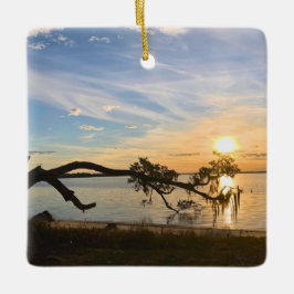 Sunset Over East Bay Keramisch Ornament