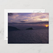 Sunset over Fistral Beach, Cornwall Briefkaart (Voorkant / Achterkant)