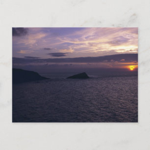 Sunset over Fistral Beach, Cornwall Briefkaart