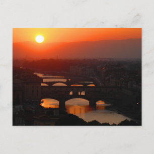 Sunset over Florence Briefkaart
