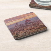Sunset over Florence, Italië Bier Onderzetter (Linkerzijde)
