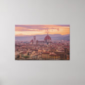 Sunset over Florence, Italië Canvas Afdruk (Voorkant)