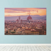 Sunset over Florence, Italië Canvas Afdruk (Insitu (Houten vloer))