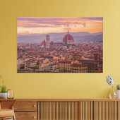 Sunset over Florence, Italië Canvas Afdruk (Insitu (Woonkamer))